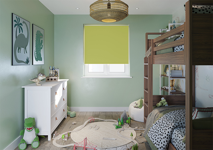 Trinity (Blackout), Lime - Motorised Roller Blind - Image 5